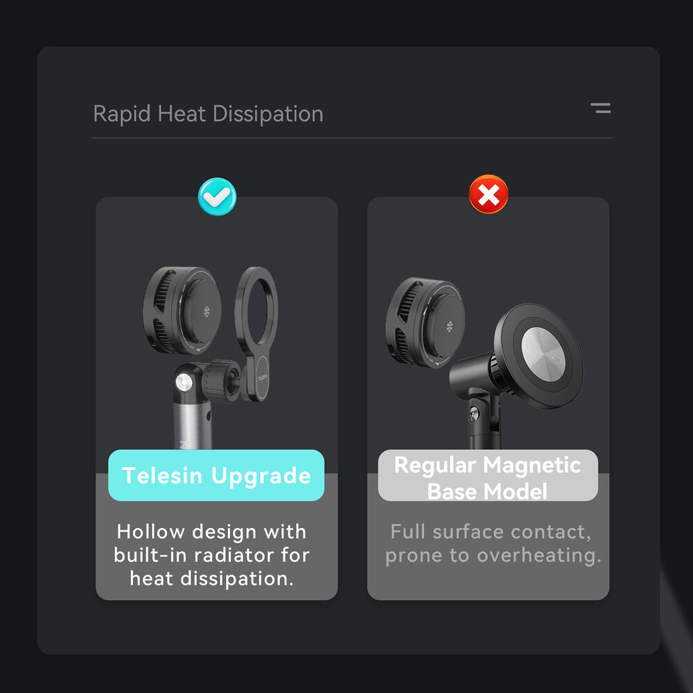 1025830_D.jpg - Telesin Desktop Phone Stand Articulating Arm with MagSafe (Table Clamp) - Thumbnail 4