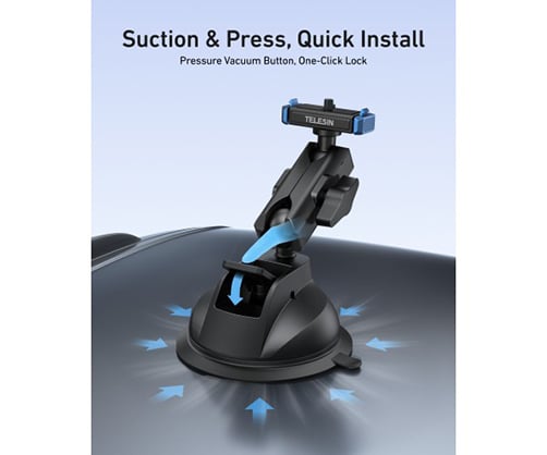 1025900_B.jpg - Telesin Power Suction Cup Mount for HERO13 - Thumbnail 2