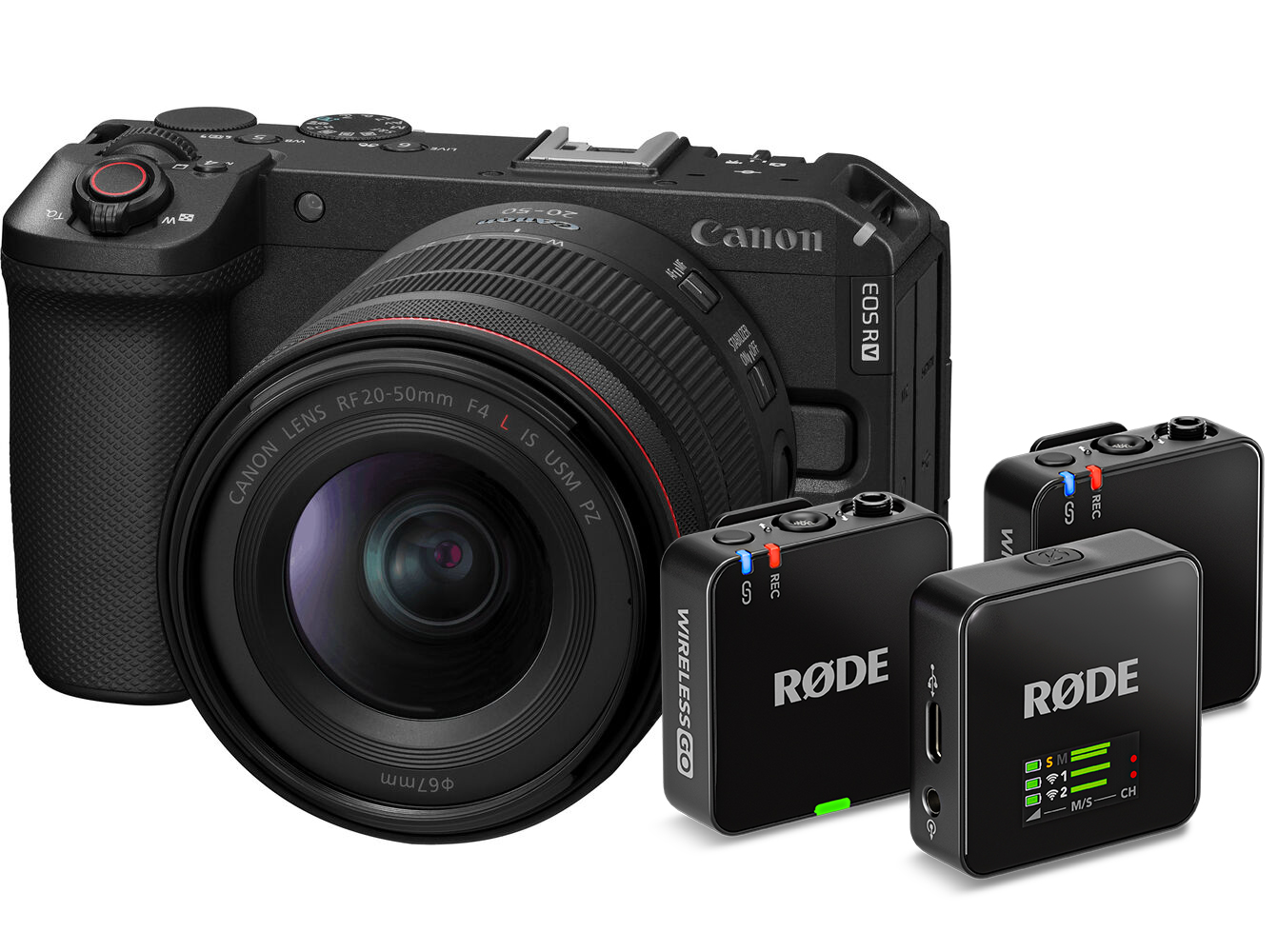 Canon EOS R6 V Mirrorless Camera with 20-50mm f/4 Lens + Bonus RODE GO III Mic - Best Available Image