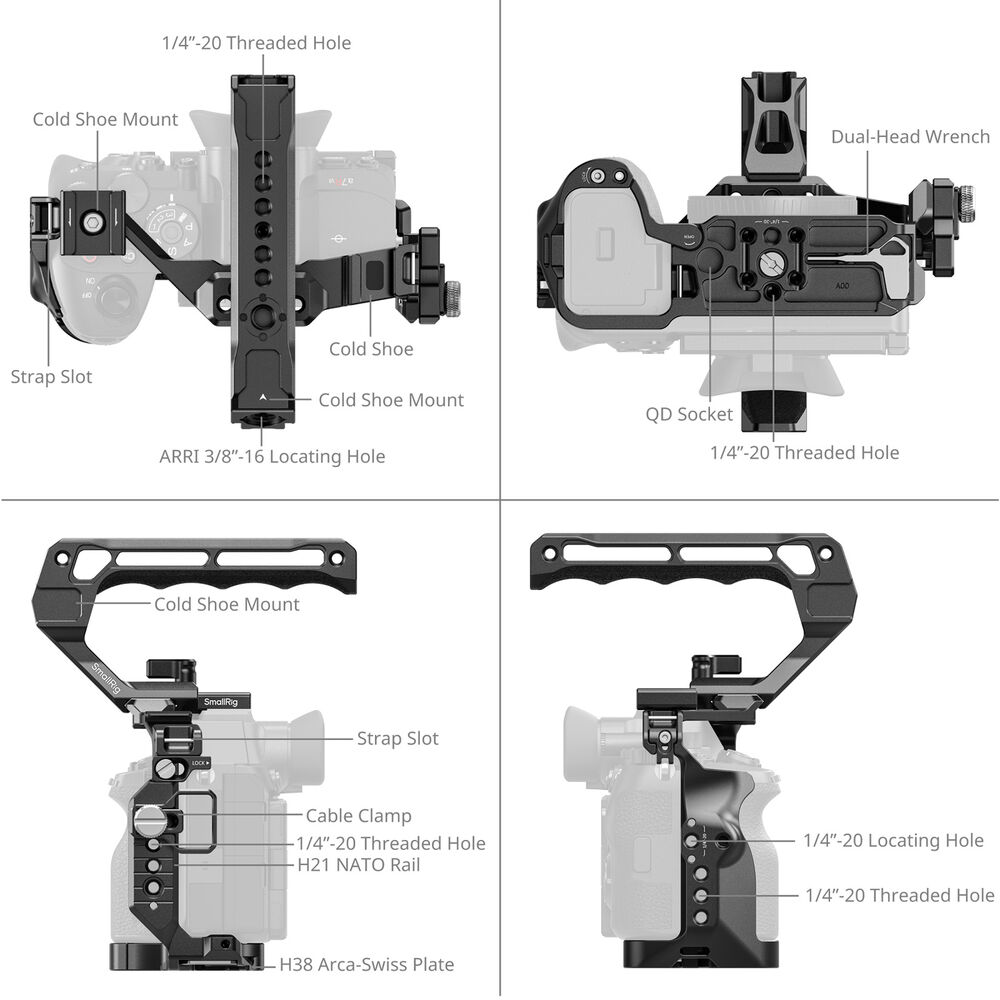 1026710_A.jpg - SmallRig Basic Cage Kit for Sony a7R VI 6703 - Image 1