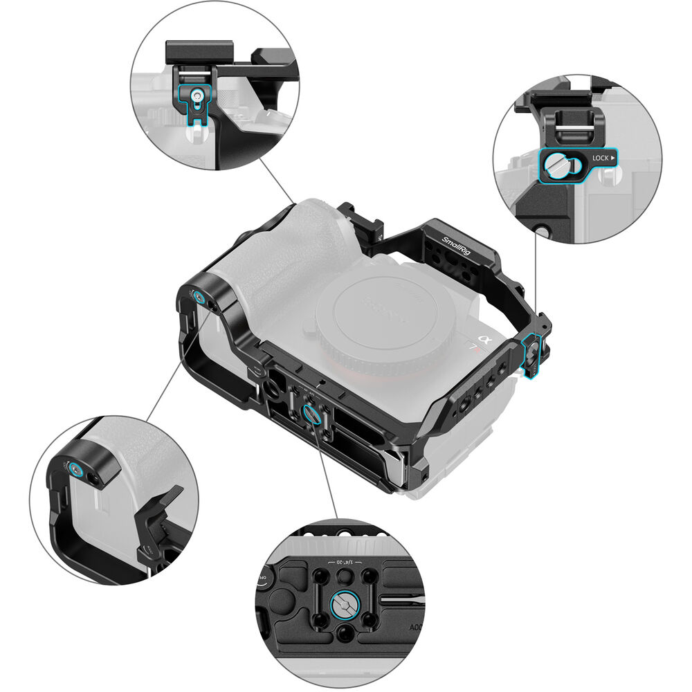 1026710_B.jpg - SmallRig Basic Cage Kit for Sony a7R VI 6703 - Image 2