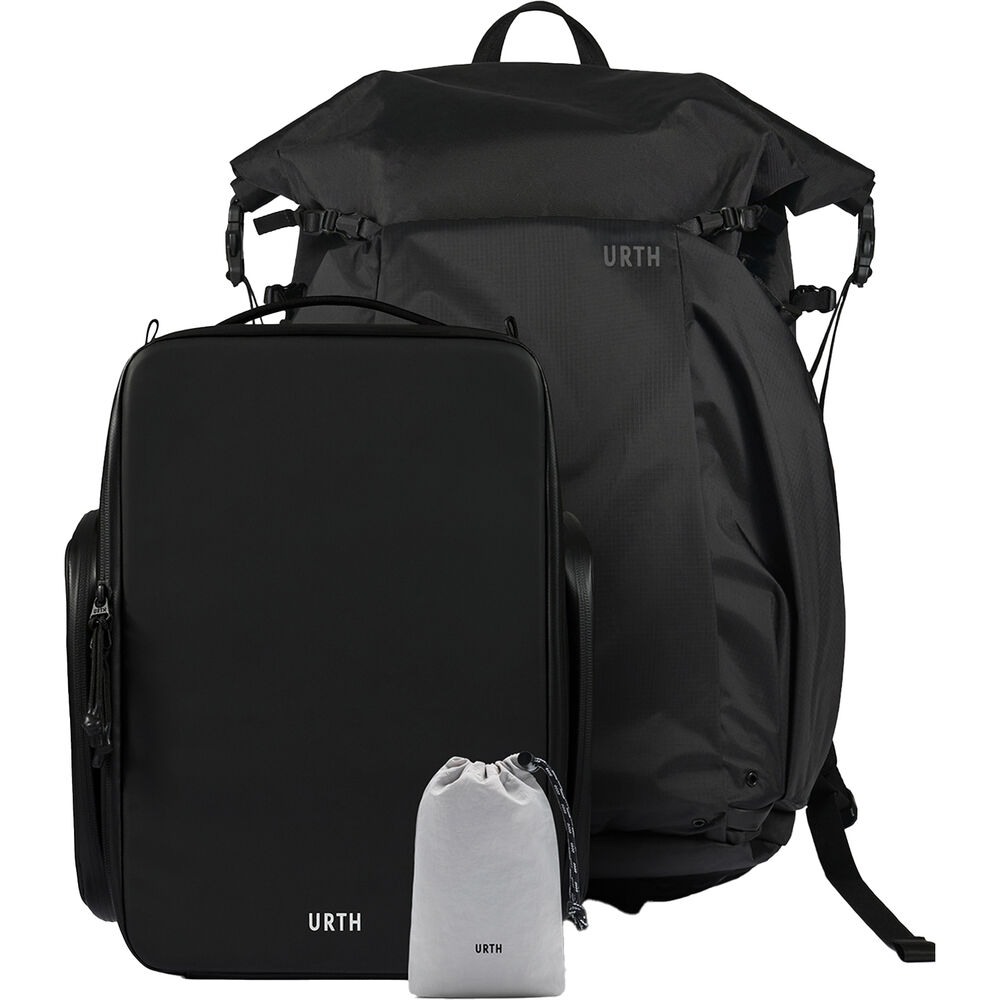 Urth Helios Outdoor Backpack 40L (Onyx) + Core Camera Cube L + Rain Cover - Best Available Image