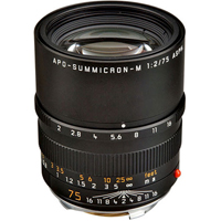 Leica Summicron M 75mm F:2.0 ASPH Black - Best Available Image