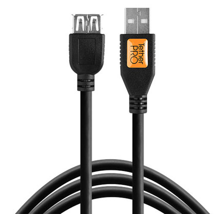 Tether Tools Pro USB 2.0 M/F Passive Extension 15 Black - Best Available Image
