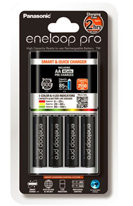 Panasonic Eneloop Charger Pro with 4 AA Batteries - Best Available Image