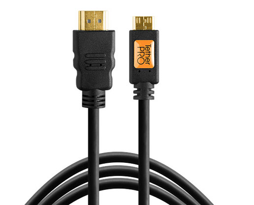 Tether Tools  Pro Mini HDMI (C) to (A) 6 Black - Best Available Image