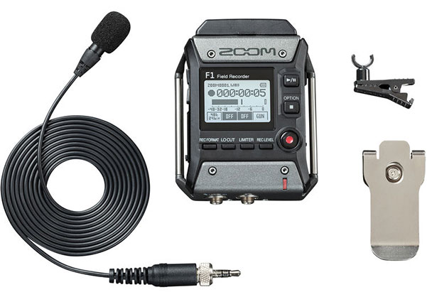 1014401_B.jpg - Zoom F1 Field Recorder with Lavalier Microphone