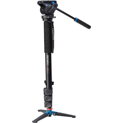 Benro A48FDS4 Series 4 Aluminum Monopod with 3-Leg Locking Base  &amp;  S4 Video Head