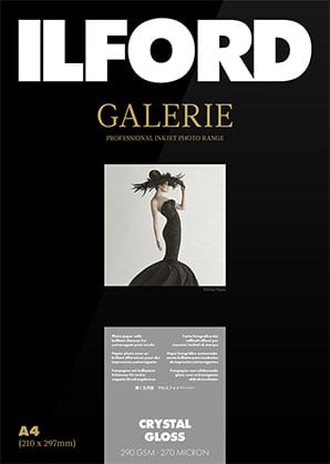 Best image for Ilford Galerie Crystal Gloss 290gsm A4 21cm x 29.7cm 25 sheets
