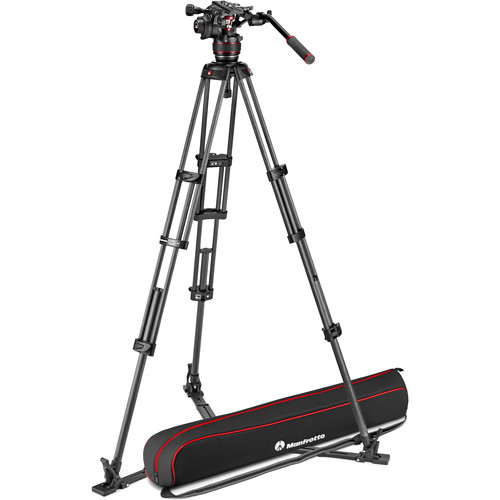 Manfrotto Nitrotech 608 Video Head and Carbon Twin GS Tripod - Best Available Image