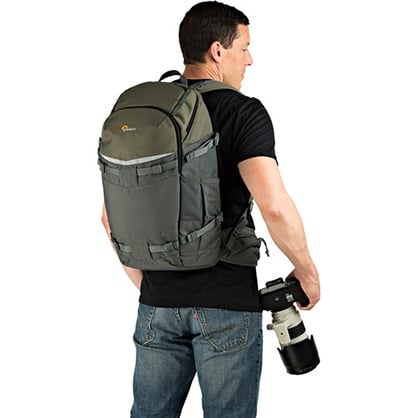 1018311_E.jpg - Lowepro Flipside Trek BP 450 AW Backpack (Gray/Dark Green)