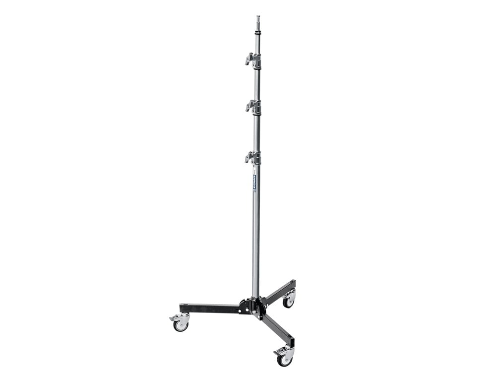 Avenger Roller 33 Folding Base Stand with Braked Wheels (Chrome/Black, 10.8&#039;)