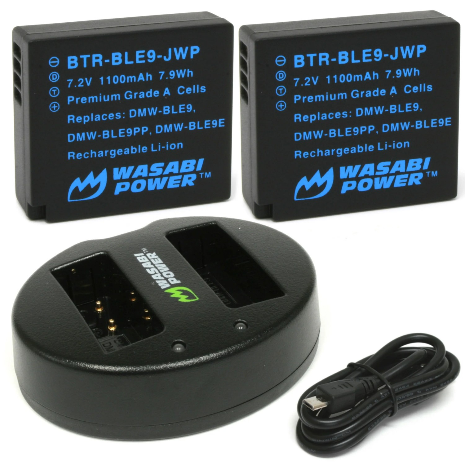 Wasabi Panasonic BLE9 BLG10 Dual Batt and Charger - Best Available Image