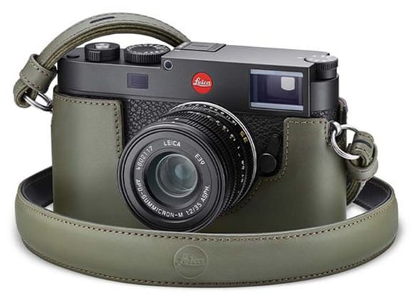 Leica Carry Strap Leather M11 Olive Green