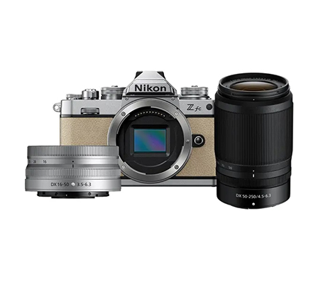 Nikon Z fc Sand Beige NIKKOR 16-50MM VR + 50-250MM Twin Kit - Best Available Image