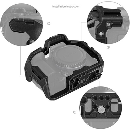 1019921_C.jpg - SmallRig Black Mamba Camera Cage for Canon EOS R10 4004 - Image 3