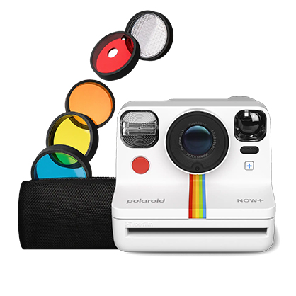 Polaroid Now+ Generation 2 i-Type Instant Camera + 5 lens filters White - Best Available Image