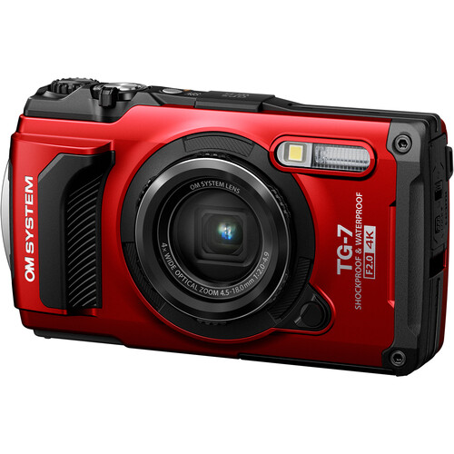 OM SYSTEM Tough TG-7 Digital Camera (Red) - Best Available Image