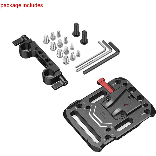 1021931_B.jpg - SmallRig V-Lock Battery Plate with 15mm LWS Rod Clamp 3016 - Image 2