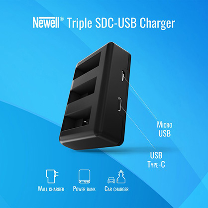 1021951_C.jpg - Newell AHDBT901 Three Channel Battery Charger GoPro 9 10 11 12 - Thumbnail 3