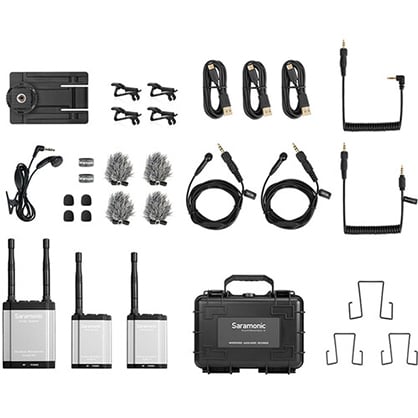 1022141_B.jpg - Saramonic Vlink2 Kit2 Camera-Mount 2-Person Wireless Microphone with Talkback - Image 2
