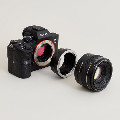 1022861_A.jpg - Urth Manual Lens Adapter for Canon EF/EF-S-Mount Lens to Sony E-Mount Body - Thumbnail 1