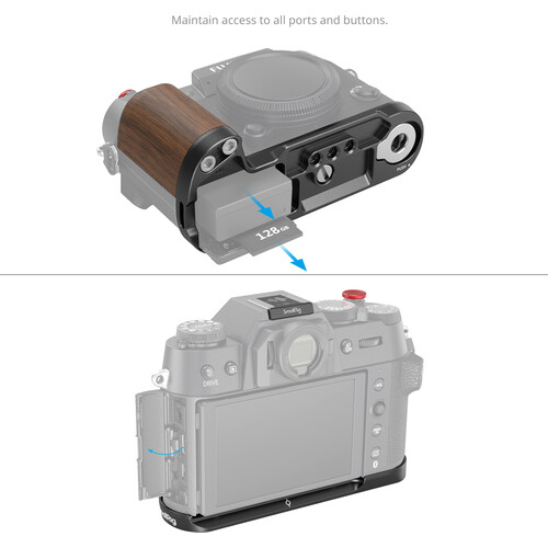 1023241_C.jpg - SmallRig Wooden L-Shape Grip for FUJIFILM X-T50 (Black) 4784 - Thumbnail 3