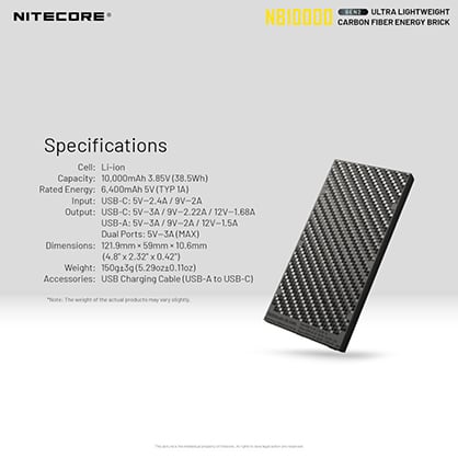 1023431_E.jpg - Nitecore NB10000 10000mAh Power Bank (20w) - Thumbnail 5