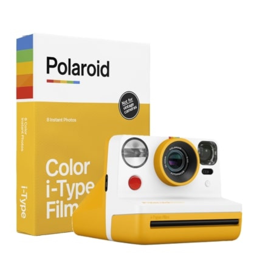 Polaroid Now Bundle Yellow Camera i-Type film (8) Instant