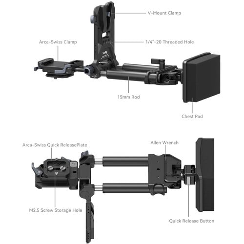 1023901_B.jpg - SmallRig Advanced V-Mount Battery Plate Kit Mounting System 4063B