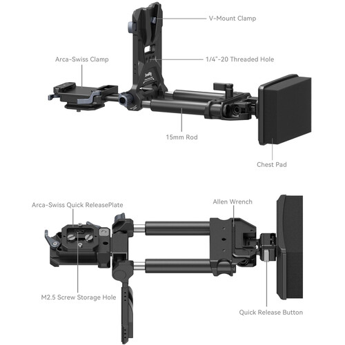 1023901_B.jpg - SmallRig Advanced V-Mount Battery Plate Kit Mounting System 4063B - Image 2