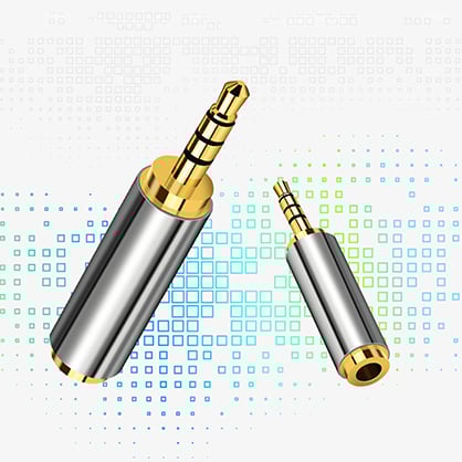 Camera Armour Female 2.5mm to Male 3.5mm Audio Cable Adapter