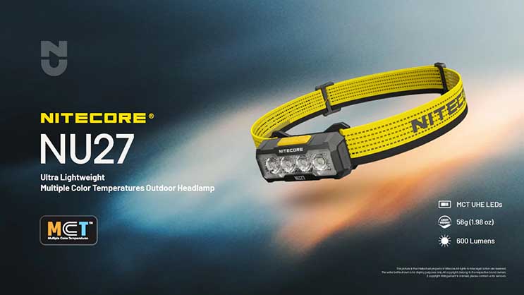 Nitecore NU27 600 Lumen Rechargeable Multi Colour Temperature Outdoor Headlamp - Best Available Image