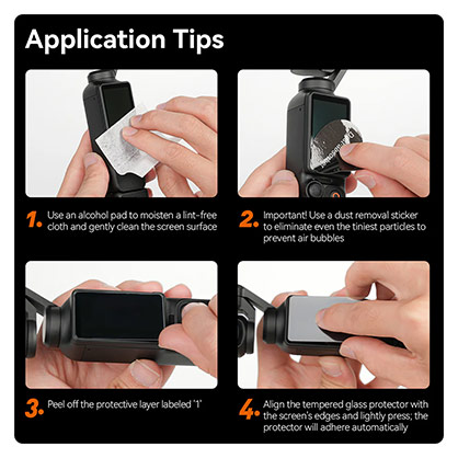 1024181_E.jpg - Telesin Tempered Film Screen Protector Set for DJI Osmo Pocket 3 - Image 5