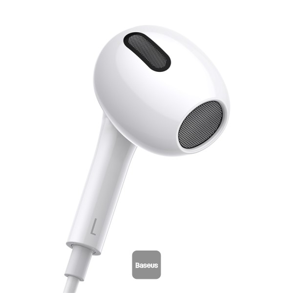 1024391_A.jpg - Baseus Encok 3.5mm lateral in-ear Wired Earphone C17 - White - Image 1