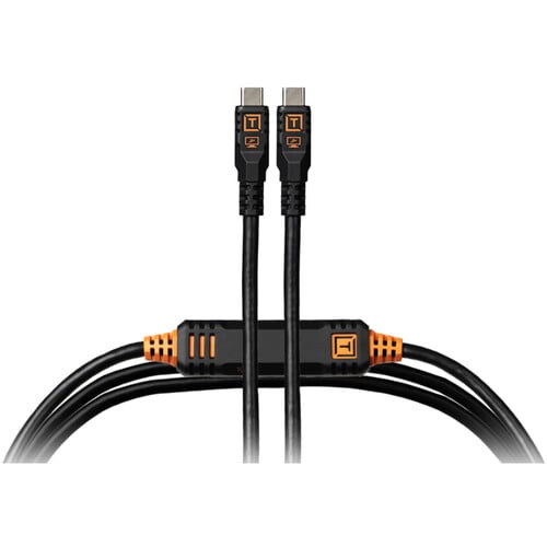 Tether Tools TetherPro Optima USB-C Cable 4.6m Non-Reflective Black Straight