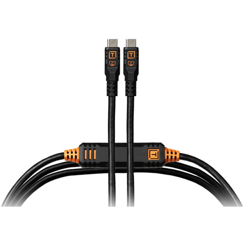 Tether Tools TetherPro Optima USB-C Cable 4.6m Non-Reflective Black Straight - Best Available Image