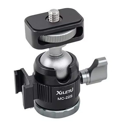Best image for Xiletu MC-22S Mini Ball Head with Vertical Cold Shoe Mount