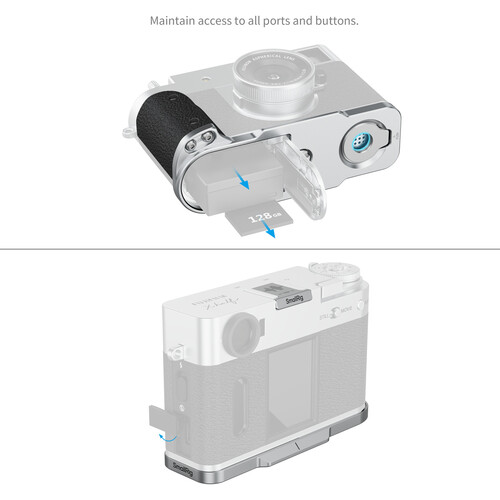 1025201_B.jpg - SmallRig L-Shaped Mount with Silicone Handle for FUJIFILM X half (Silver) 5216 - Image 2
