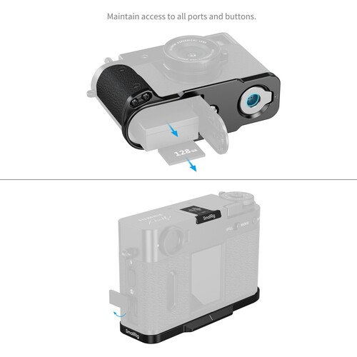 1025211_B.jpg - SmallRig L-Shaped Mount with Silicone Handle for FUJIFILM X half (Black) 5332 - Thumbnail 2