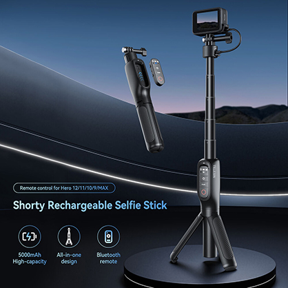 Telesin Shorty Remote Control Tripod/Selfie Stick for HERO13/12/11/10/9/MAX - Best Available Image