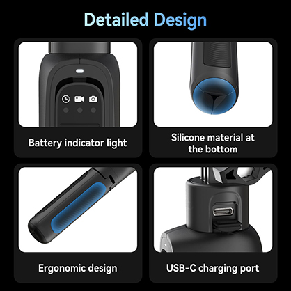 1025901_D.jpg - Telesin Shorty Remote Control Tripod/Selfie Stick for HERO13/12/11/10/9/MAX - Thumbnail 4