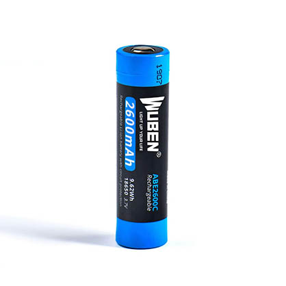 Wuben ABE2600C Rechargeable 18650 Battery 2600mAh - Best Available Image