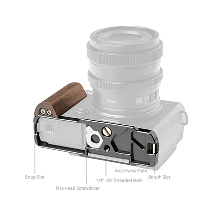1026061_C.jpg - SmallRig L-Shaped Mount Plate with Wooden Handle for Panasonic S9 5945 - Image 3