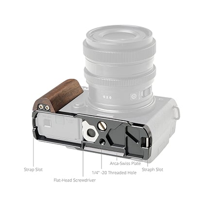 1026061_C.jpg - SmallRig L-Shaped Mount Plate with Wooden Handle for Panasonic S9 5945 - Image 3