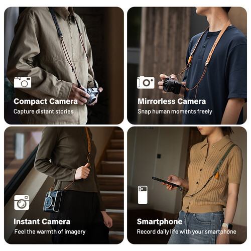 1026181_C.jpg - PGYTECH Camera Shoulder Strap Slim (Caramel Brown) - Thumbnail 3