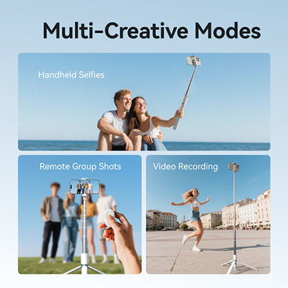 1026731_D.jpg - Telesin 170cm Phone Tripod  &  Selfie Stick with Gravity Auto-Open Function - Image 4