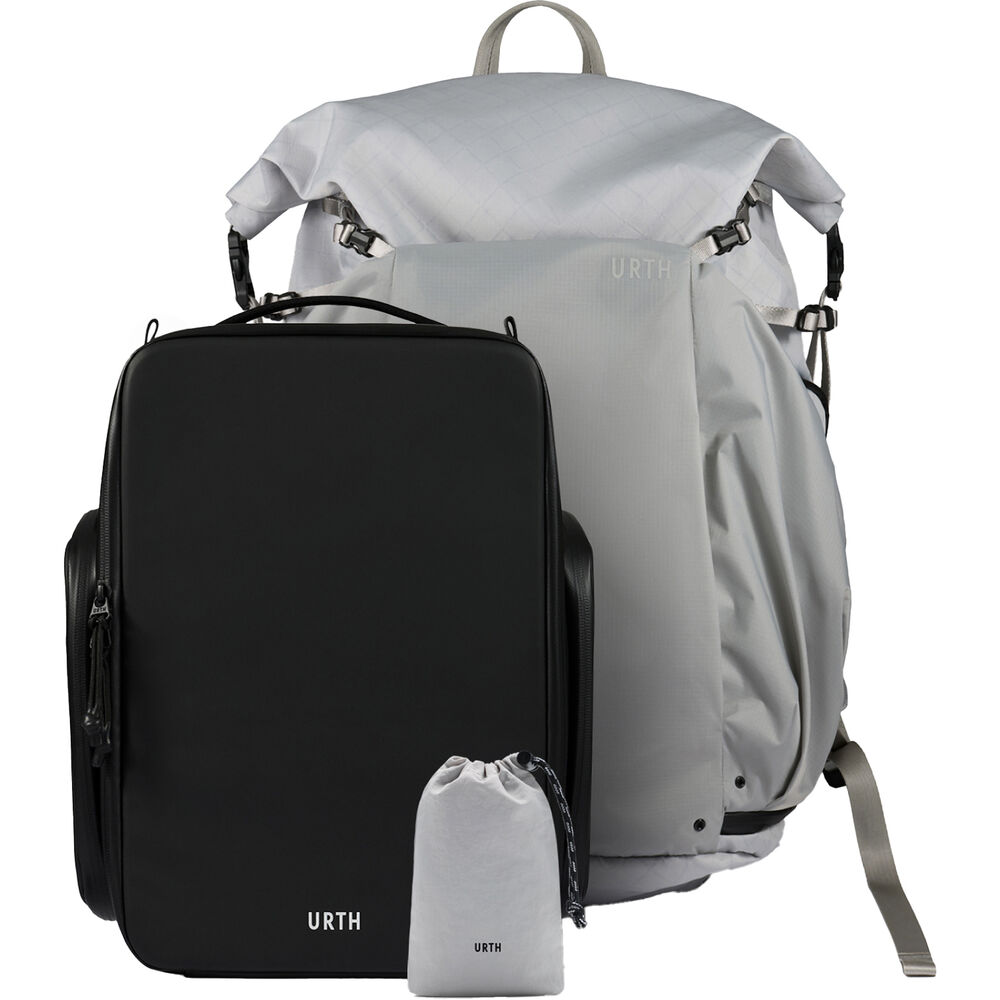 Urth Helios Outdoor Backpack 40L (Stone) + Core Camera Cube L + Rain Cover - Best Available Image