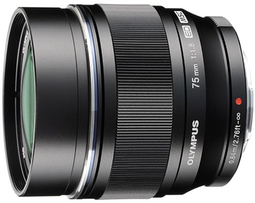 Olympus 75mm f/1.8 M.Zuiko Black + $100 Cashback