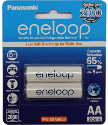Panasonic ENELOOP AA Rechargeable 2pk - Best Available Image